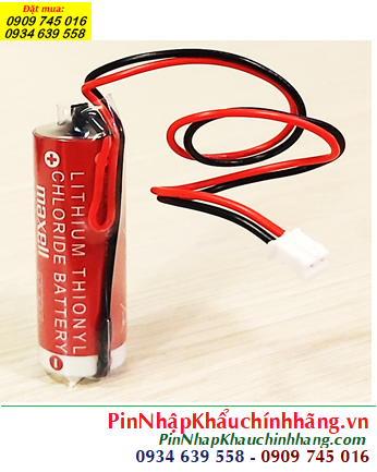 Maxell ER18/50 (zắc trắng nhỏ), Pin nuôi nguồn Maxell ER18/50 lithium 3.6v 3650mAh, Xuất xứ Nhật